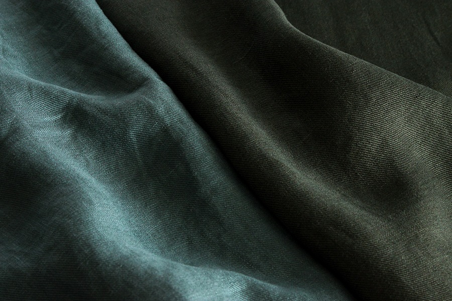 【生地サンプル】洗いをかけた 綾織 フレンチリネン odw加工  40番手【麻 生地 無地】