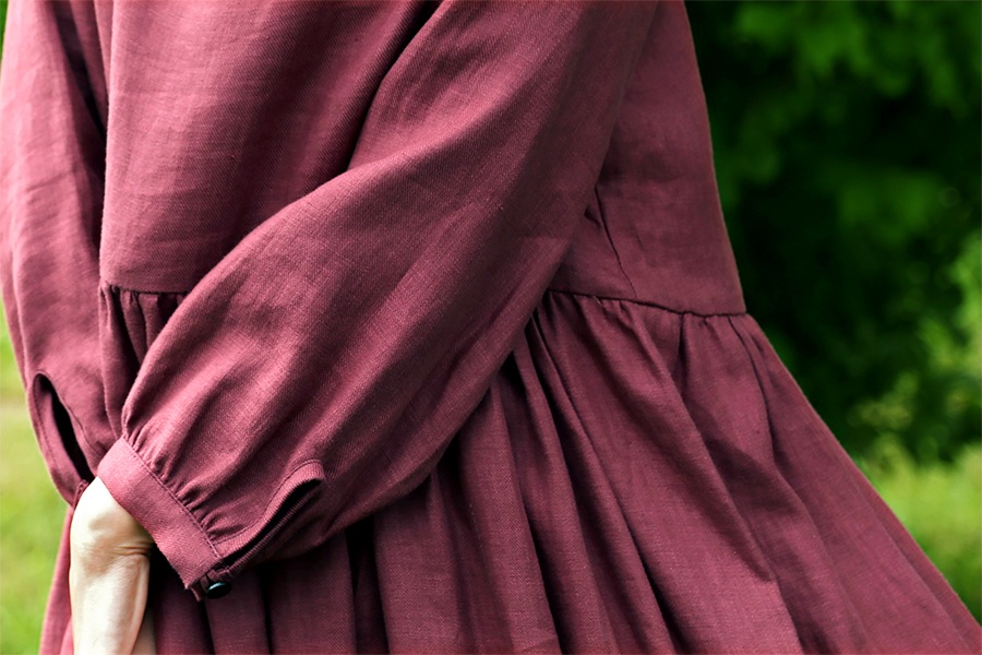 【生地サンプル】洗いをかけた 綾織 フレンチリネン odw加工  40番手【麻 生地 無地】