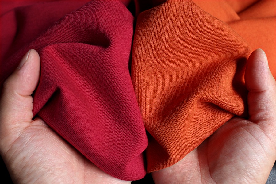 【生地サンプル】40/20ミニ裏毛ニット 【コットン(綿) 生地 無地 ニット 生地】