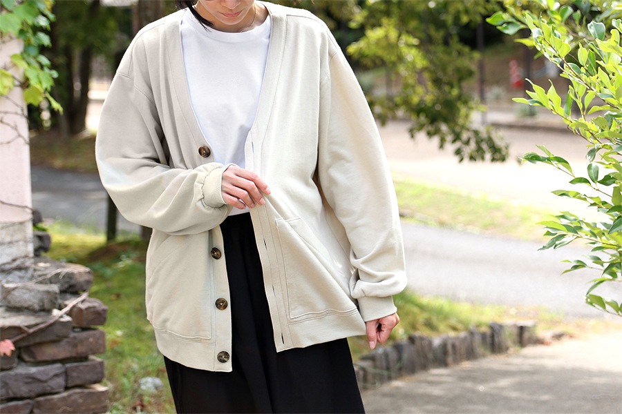 【生地サンプル】40/20ミニ裏毛ニット 【コットン(綿) 生地 無地 ニット 生地】