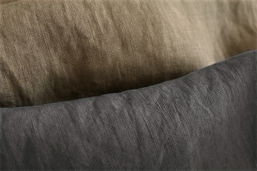 【反物販売】洗いをかけた 高密度リネンウェザー 40番手 【麻 生地 無地】