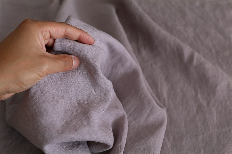 【反物販売】洗いをかけた 高密度リネンウェザー 40番手 【麻 生地 無地】