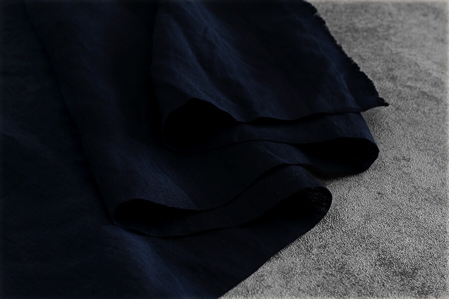 【反物販売】洗いをかけた 高密度リネンウェザー 40番手 【麻 生地 無地】