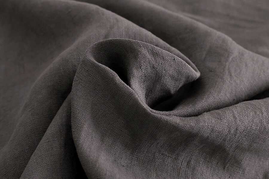 【反物販売】洗いをかけた 高密度リネンウェザー 40番手 【麻 生地 無地】