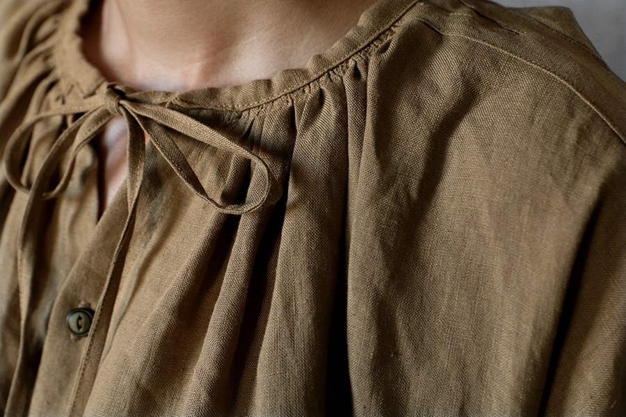 【反物販売】洗いをかけた 高密度リネンウェザー 40番手 【麻 生地 無地】