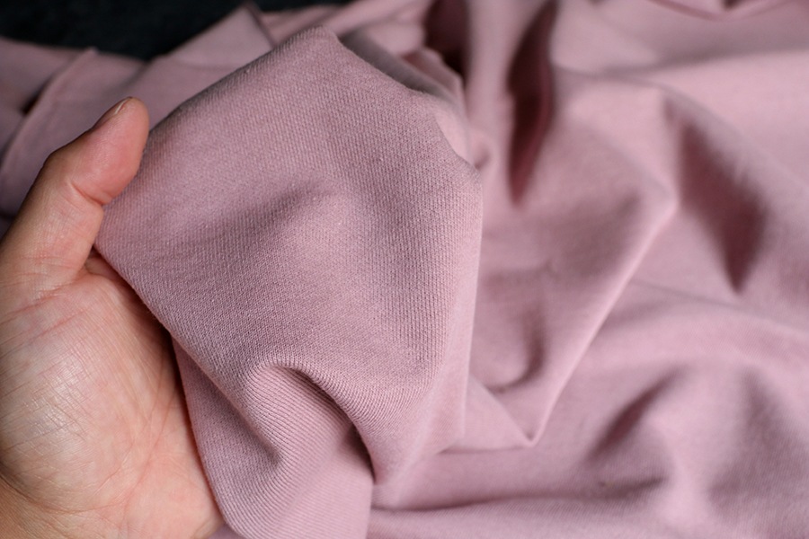 【反物販売】40/20ミニ裏毛ニット 【コットン(綿) 生地 無地 ニット 生地】