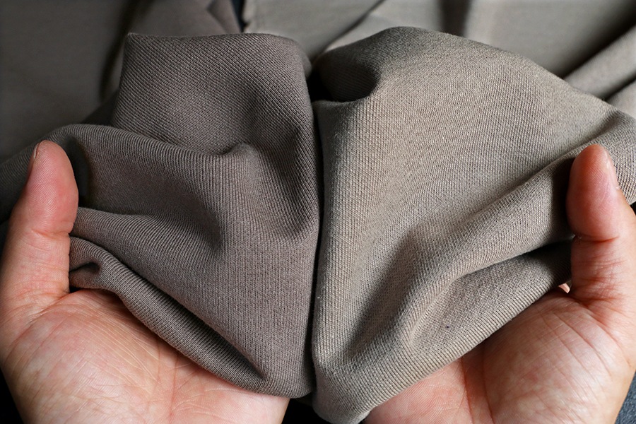 【反物販売】40/20ミニ裏毛ニット 【コットン(綿) 生地 無地 ニット 生地】