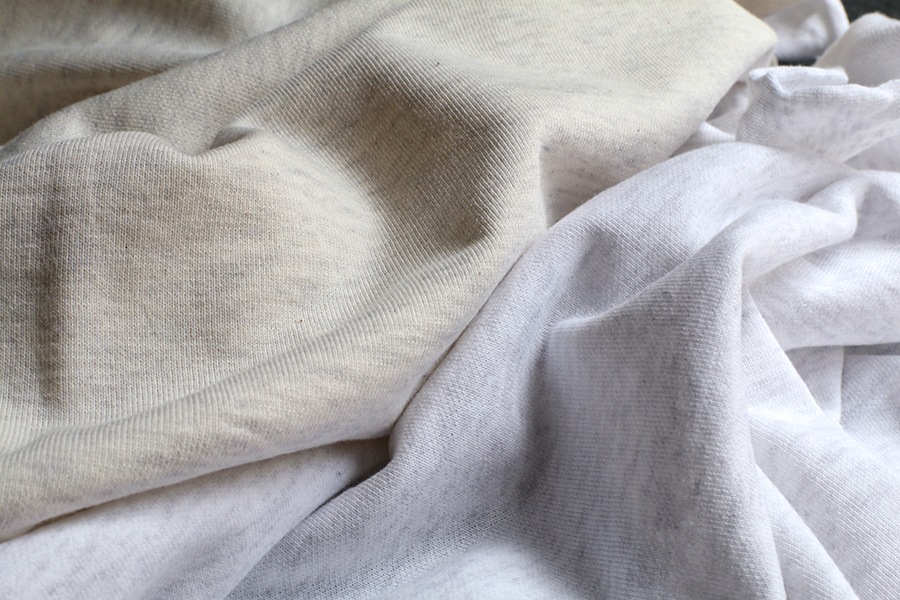 【反物販売】40/20ミニ裏毛ニット 【コットン(綿) 生地 無地 ニット 生地】