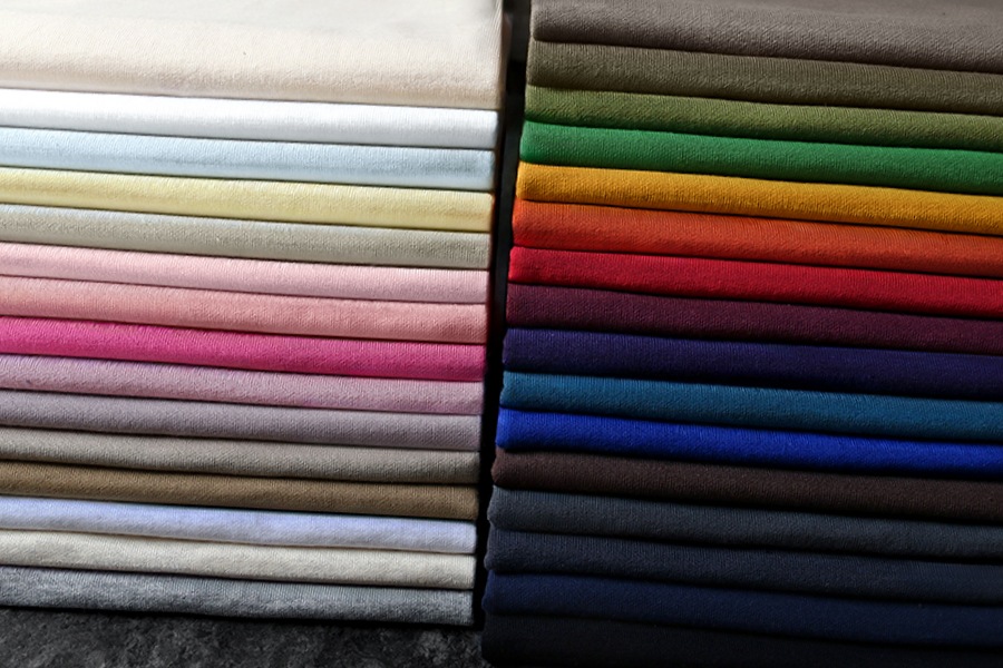 【反物販売】40/20ミニ裏毛ニット 【コットン(綿) 生地 無地 ニット 生地】