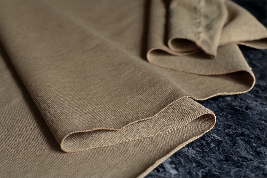 【反物販売】40/20ミニ裏毛ニット 【コットン(綿) 生地 無地 ニット 生地】