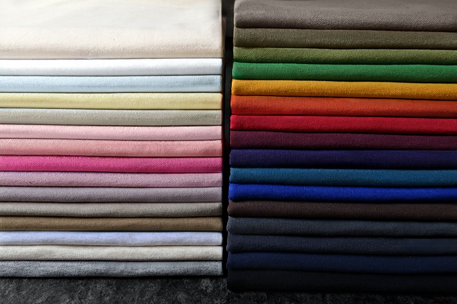 【反物販売】40/20ミニ裏毛ニット 【コットン(綿) 生地 無地 ニット 生地】