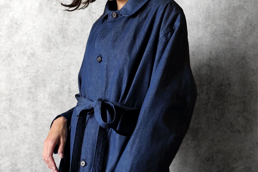 【反物販売】岡山の児島 6オンス くったりソフトデニム 【コットン(綿) 生地 無地】