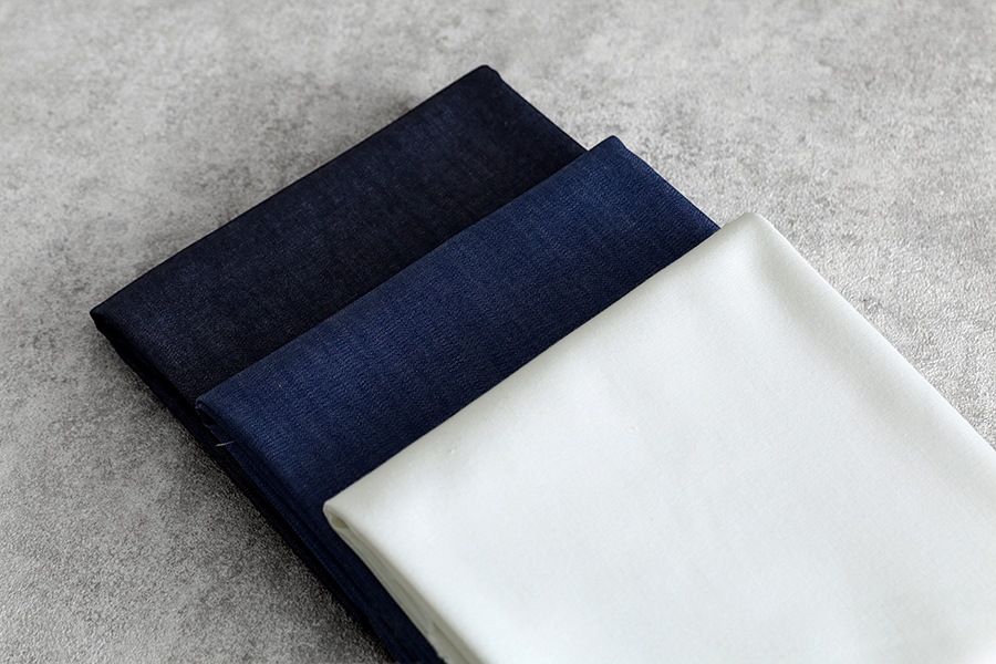 【反物販売】岡山の児島 6オンス くったりソフトデニム 【コットン(綿) 生地 無地】