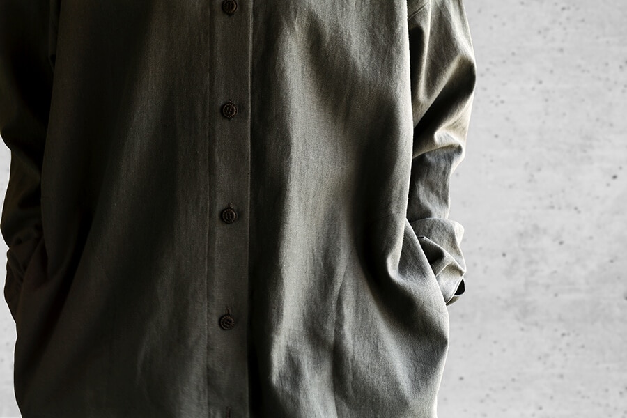 洗いをかけた 綿麻キャンバス 【コットン リネン 生地 無地】