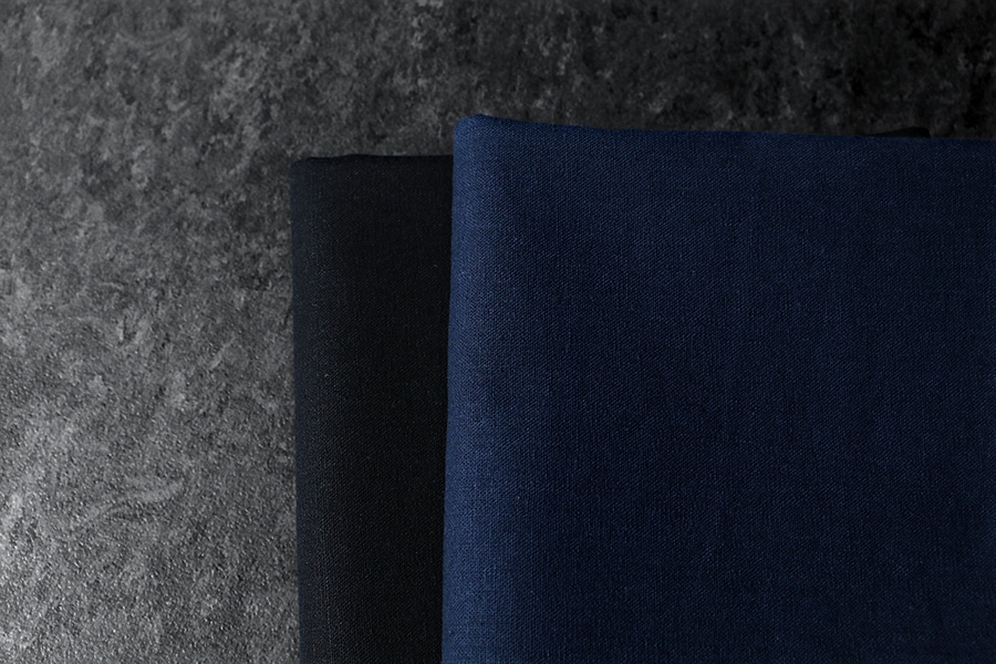 洗いをかけた 綿麻キャンバス 【コットン リネン 生地 無地】