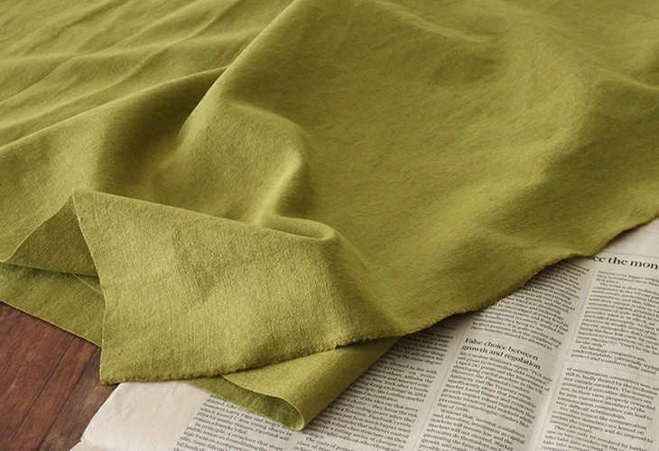 洗いをかけた 綿リネンウール 【コットン 毛 生地 無地】