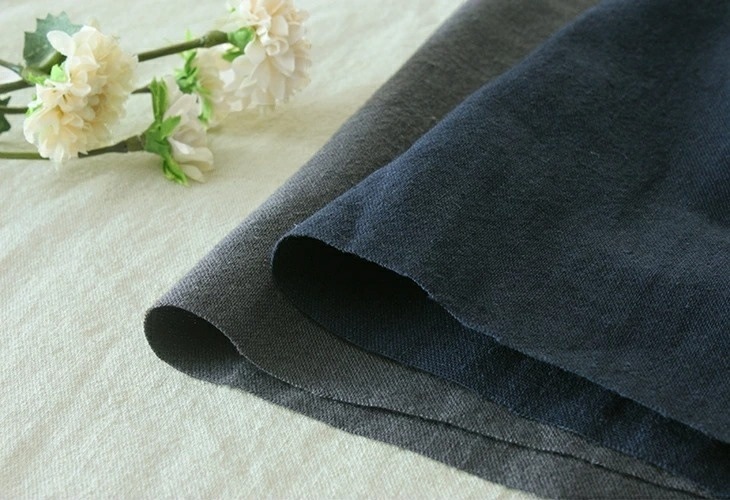 洗いをかけた 綿リネンウール 【コットン 毛 生地 無地】