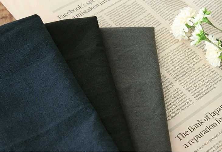 洗いをかけた 綿リネンウール 【コットン 毛 生地 無地】