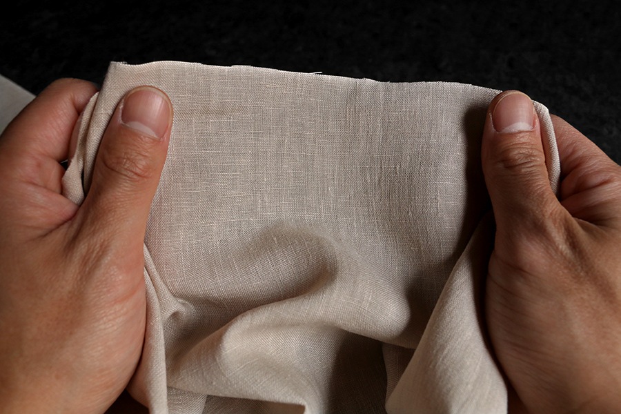 ワイド幅 フレンチリネンポプリン 40番手 【麻 生地 無地】