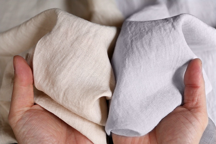 【生地サンプル】【2026年 SS特別企画】ラミーリネンポプリン「ルミエール / Lumiere」【麻 生地 無地】