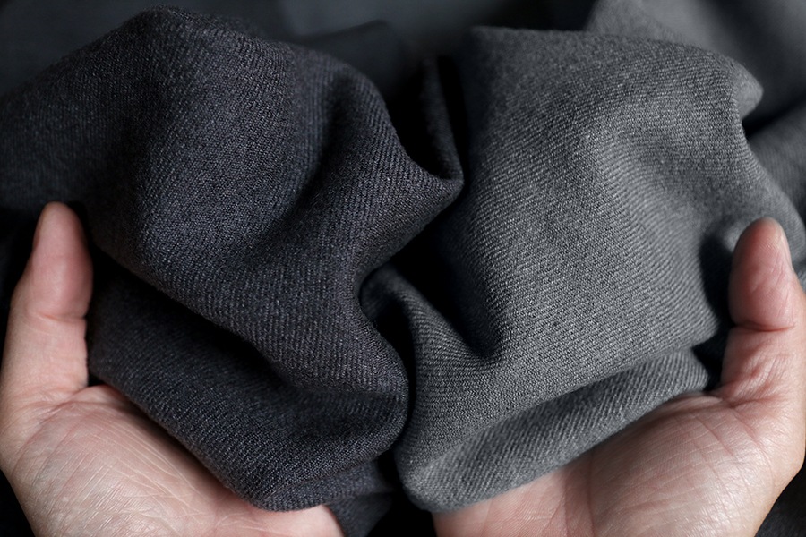 ワイド幅 コットンウールツイル ウォッシャブル 【毛 生地 ストール】