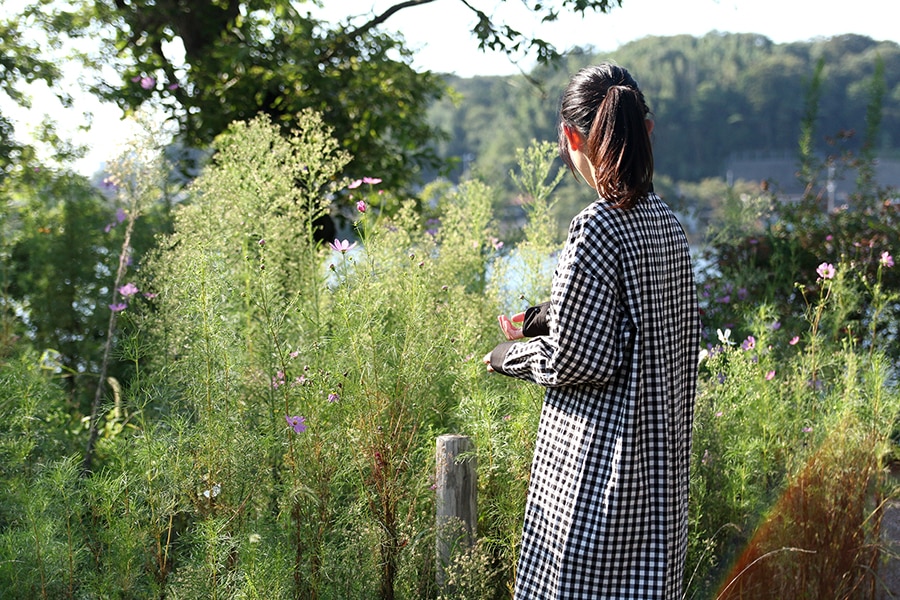 【反物販売】先染め 高密度 綿麻ウェザー ギンガムチェック 【コットン リネン 生地】