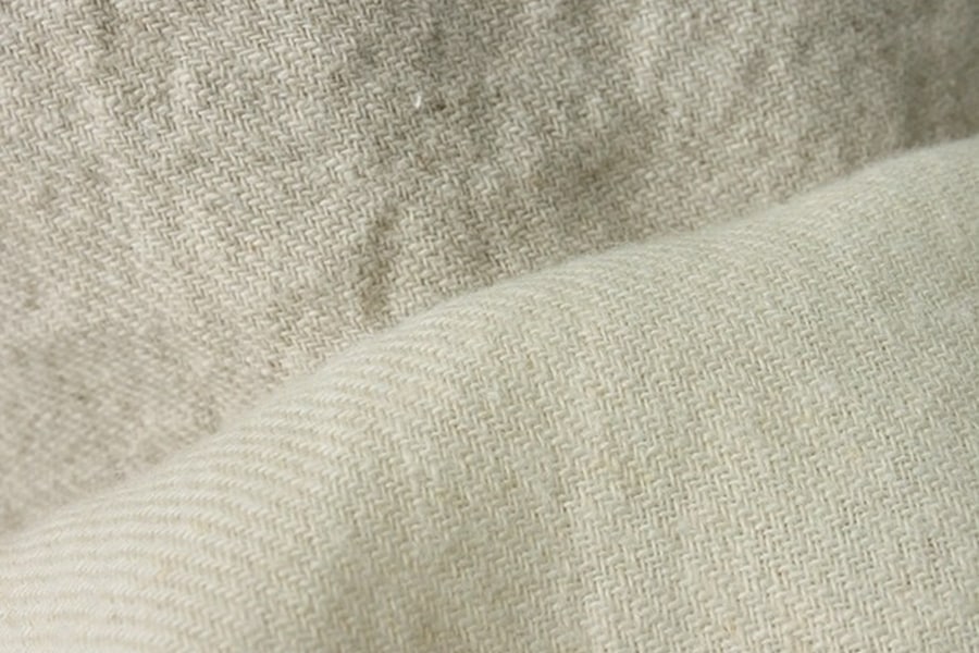 【反物販売】洗いをかけた 綾織 リネンウールビエラ起毛 【麻 毛 生地 無地】