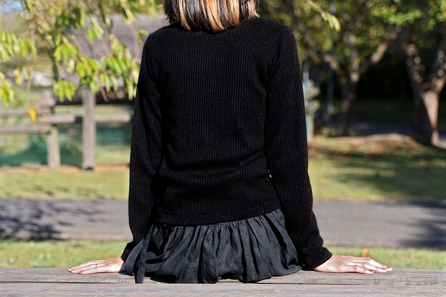 【生地サンプル】ワイド幅 ウール フレアリブニット 1/26番手【毛 無地 生地】