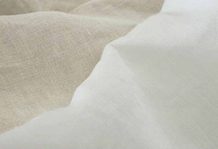 【反物販売】洗いをかけた 40/1番手 ヨーロッパリネン起毛 【麻 生地 無地】