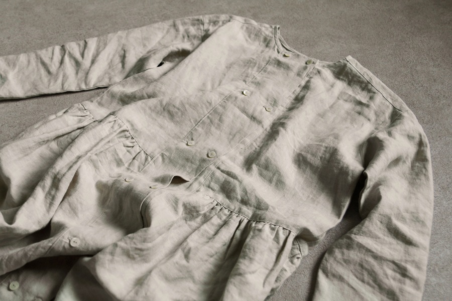 【反物販売】洗いをかけた 40/1番手 ヨーロッパリネン起毛 【麻 生地 無地】