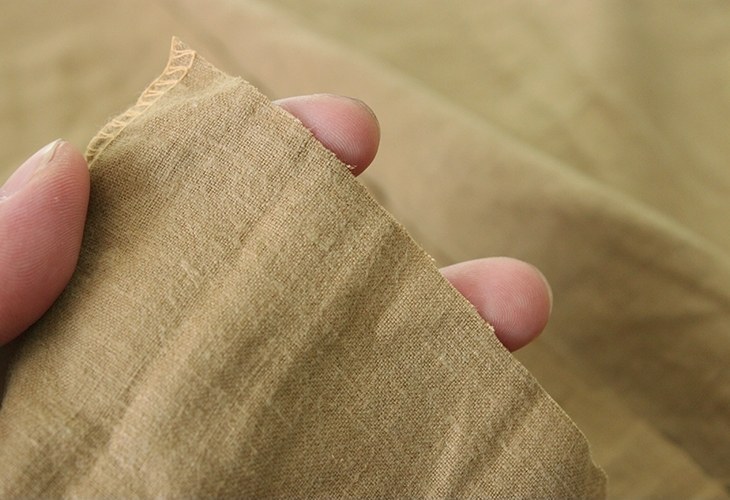 【反物販売】洗いをかけた 40/1番手 ヨーロッパリネン起毛 【麻 生地 無地】