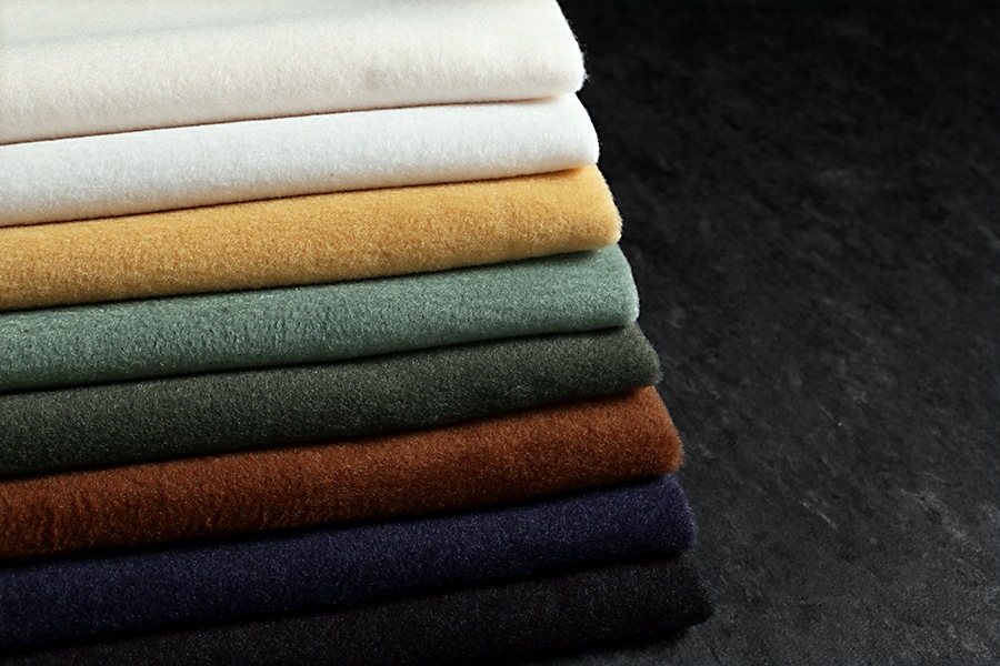 【反物販売】サステナブル レーヨン メルトンフリース 【ニット 生地 無地】