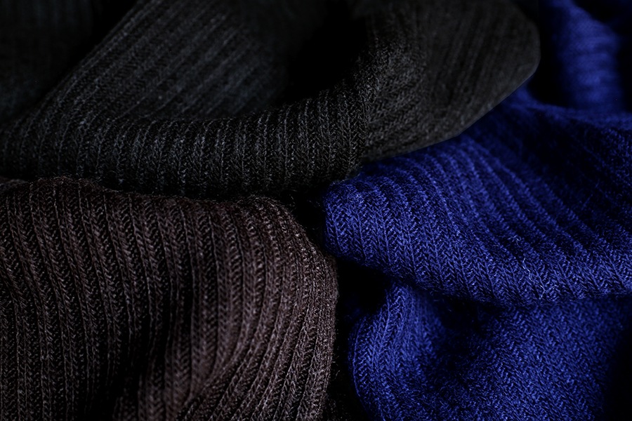 【反物販売】ワイド幅 ウール フレアリブニット 1/26番手【毛 無地 生地】