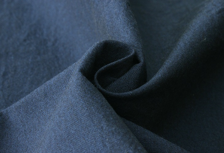 【反物販売】洗いをかけた 先染め 綿和紙シャンブレー nw加工 【コットン 生地 無地】