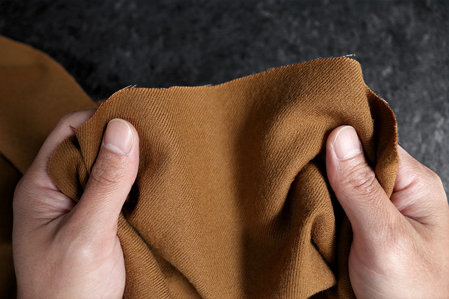 【生地サンプル】ワイド幅 コットンウールツイル ウォッシャブル 【毛 生地 ストール】