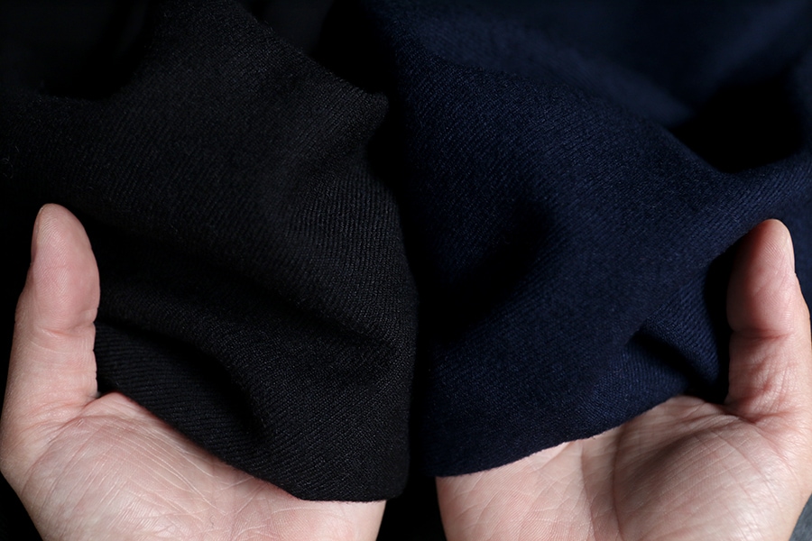 【生地サンプル】ワイド幅 コットンウールツイル ウォッシャブル 【毛 生地 ストール】