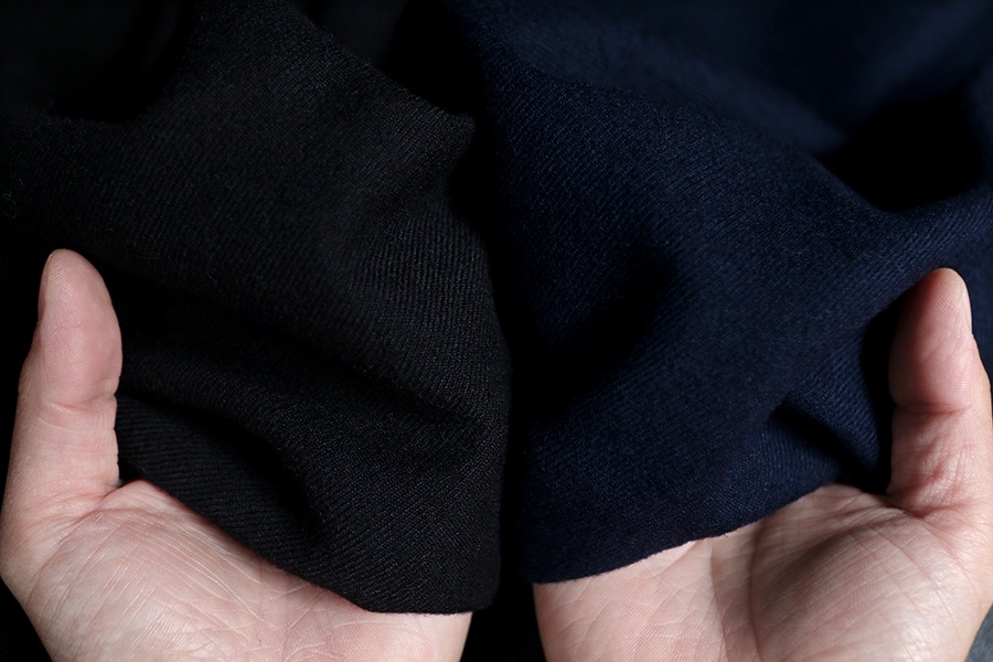 【反物販売】ワイド幅 コットンウールツイル ウォッシャブル 【毛 生地 ストール】