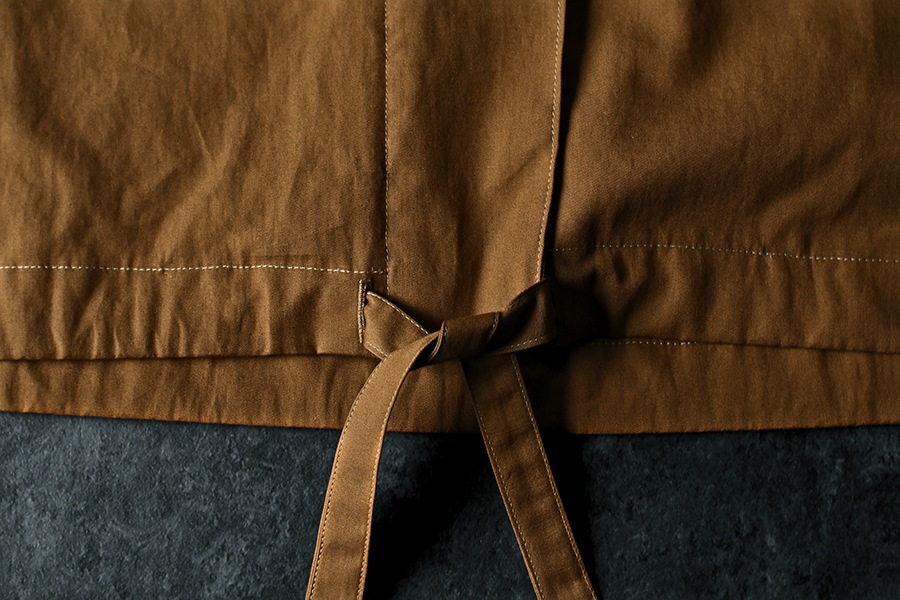 【生地サンプル】ワイド幅 洗いをかけた 綿麻ウェザー bw加工 【コットン リネン 生地 無地 高密度】