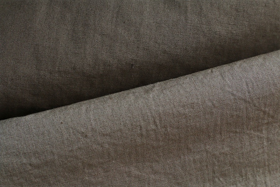 【生地サンプル】ワイド幅 洗いをかけた 綿麻ウェザー bw加工 【コットン リネン 生地 無地 高密度】