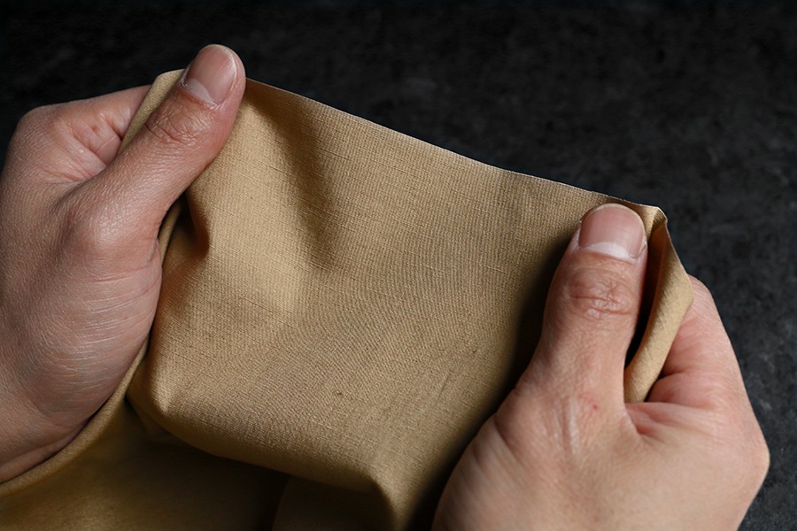 【生地サンプル】ワイド幅 洗いをかけた 綿麻ウェザー bw加工 【コットン リネン 生地 無地 高密度】