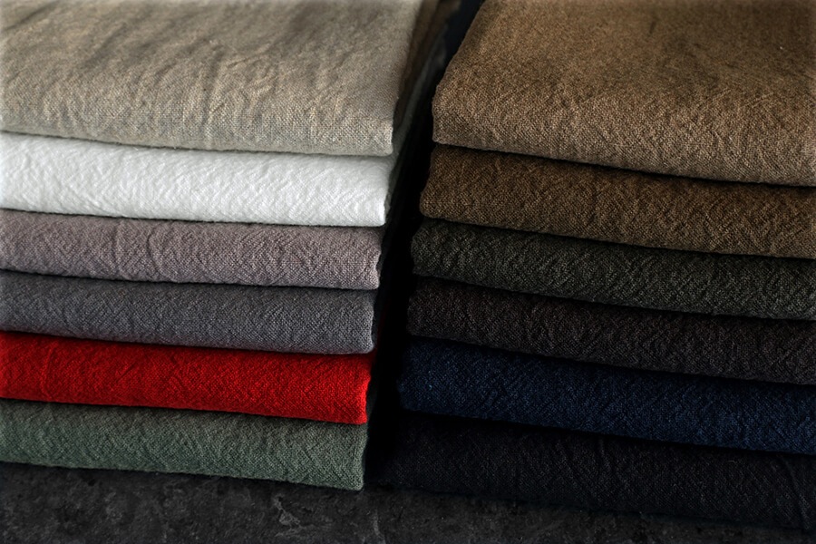 【反物販売】洗いをかけた ベルギーリネン tpw加工 25番手 【麻 生地 無地】