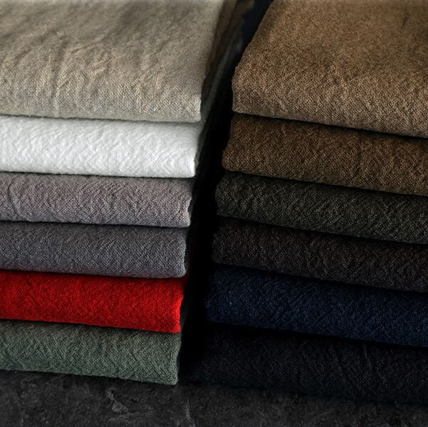 【反物販売】洗いをかけた ベルギーリネン tpw加工 25番手 【麻 生地 無地】