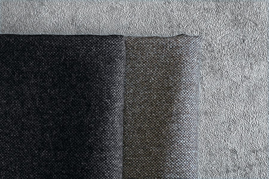 ワイド幅 先染め ウールツイード 10番手 【毛 生地 無地】