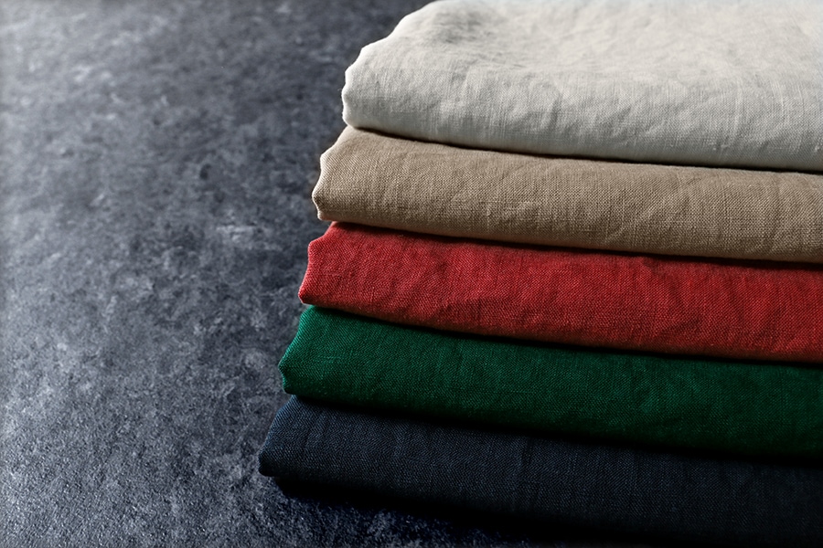 反物販売】洗いをかけた フレンチリネン odw加工 40番手 【麻 生地 無地】