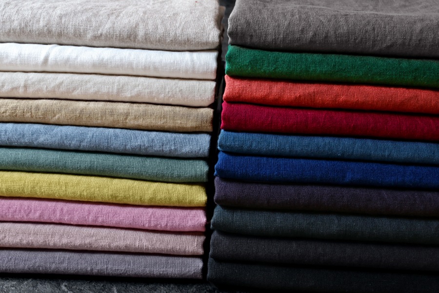 【反物販売】洗いをかけた フレンチリネン odw加工 40番手 【麻 生地 無地】