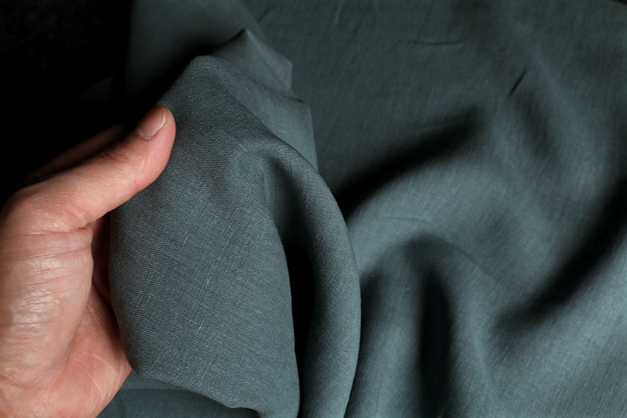 【反物販売】ワイド幅 フレンチリネンポプリン 40番手 【麻 生地 無地】