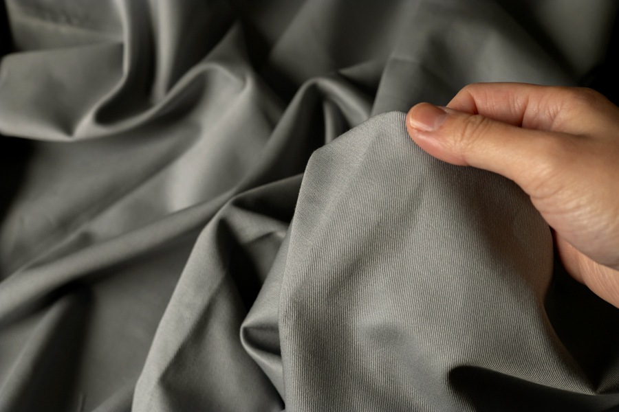 ワイド幅 美しいカツラギ 異番手 【コットン(綿) 生地 無地】