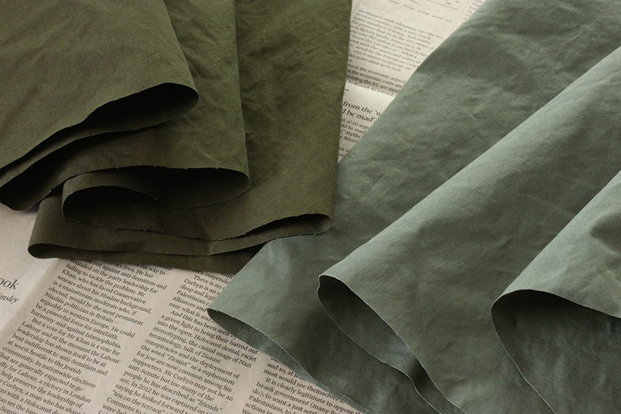 洗いをかけた 綿コーマバーバリー ハードフィニッシュ加工 【コットン 生地 無地】