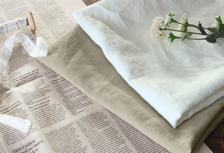 【反物販売】洗いをかけた 40/1番手 高密度ベルギーリネン オーバーダイドウォッシュ加工 【麻 生地 無地】