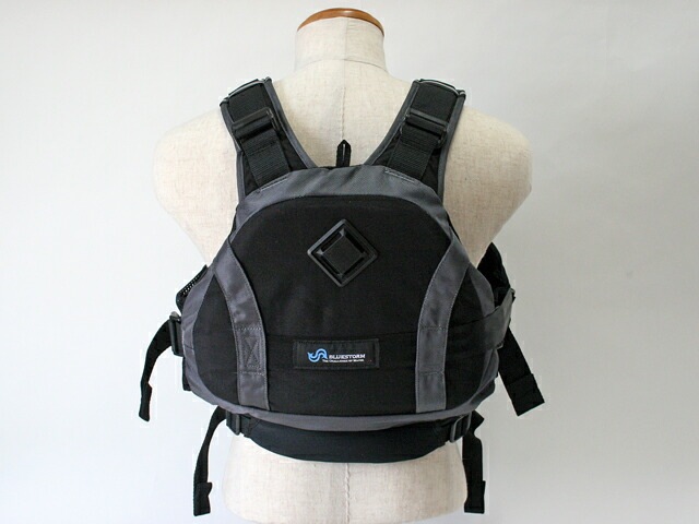 ライフジャケット カヌー カヤック用ライフジャケット BSJ-RV301 HORIZON ブラックグレー 国交省認定品 タイプG 検定品 桜マーク付 ブルーストーム 高階救命器具